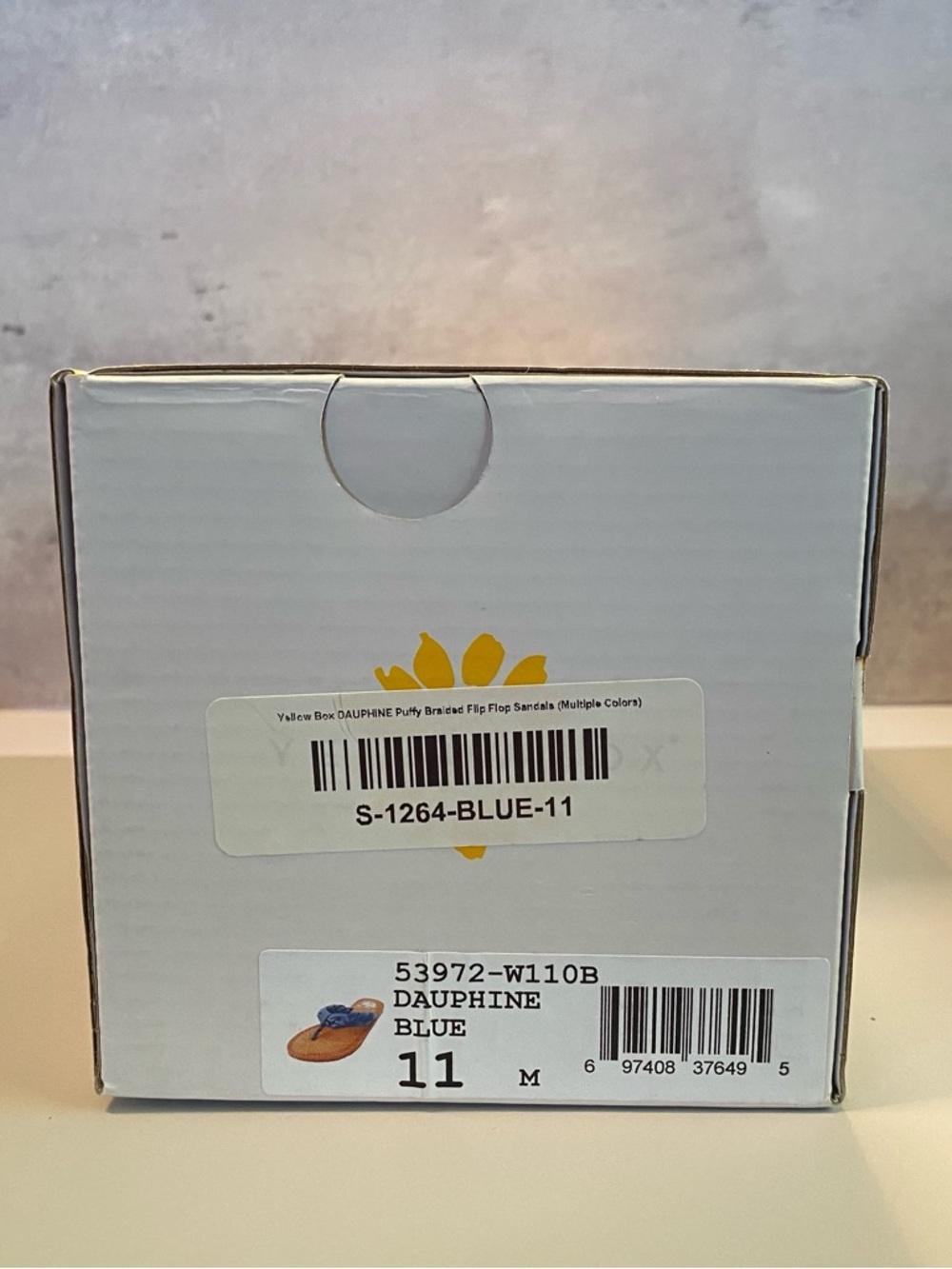 Yellow Box Women’s Blue Dauphine Braided Flip-flop Sandals 11M - Picture 9 of 12